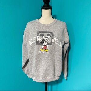 Vintage Disney Parks M Walt Disney World Since 1972 Grey Crewneck Sweater